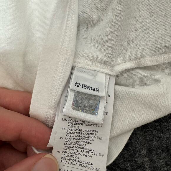 DOLCE & GABBANA Baby 12-18 Months #dgfamily Appliqué T-Shirt Short Sleeve White - Picture 12 of 13